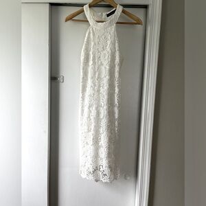 White Halter Dress
